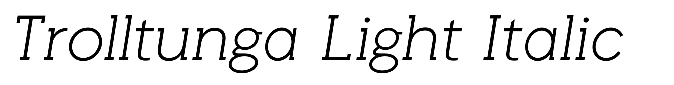 Trolltunga Light Italic